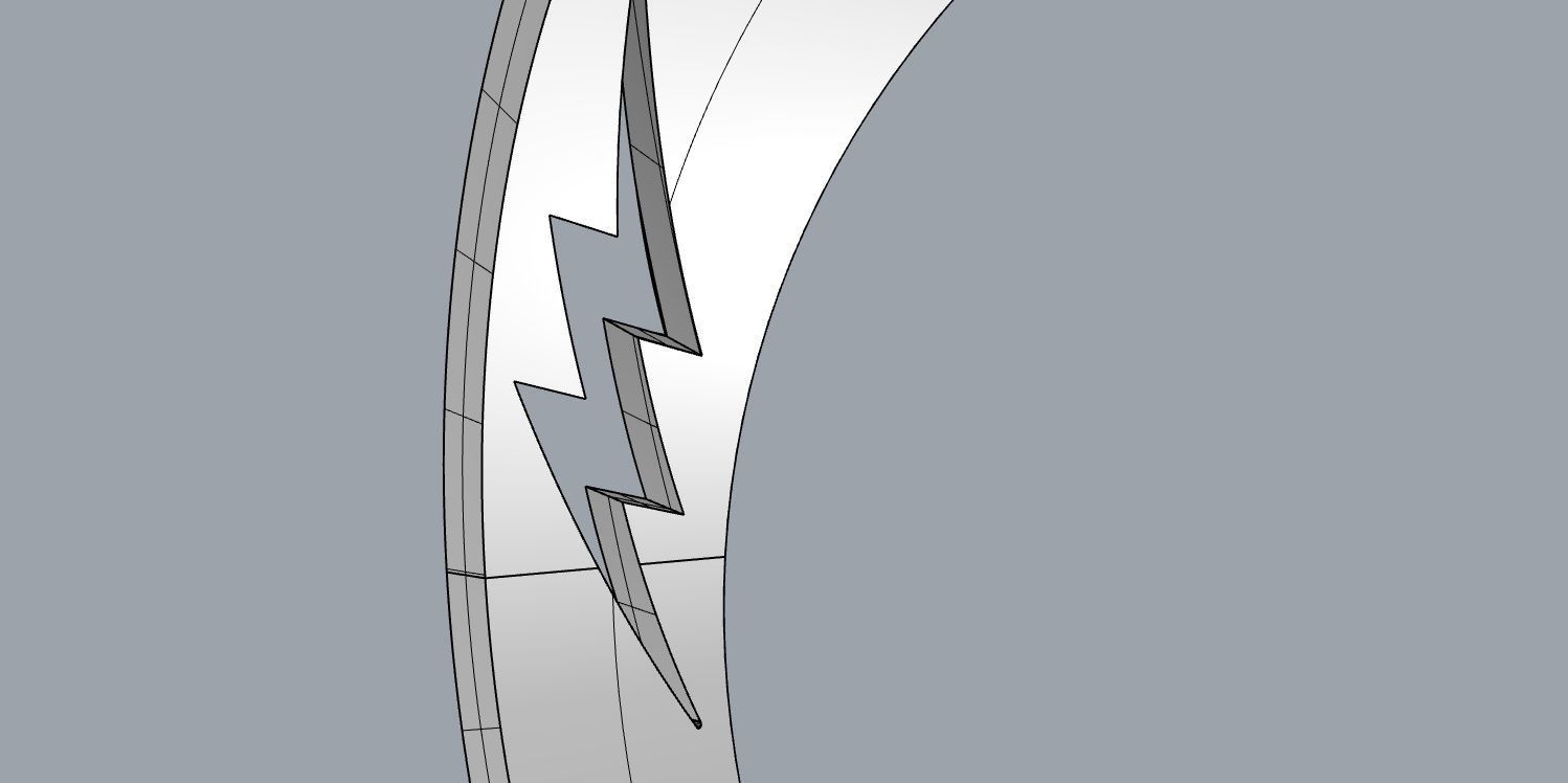 The flash 7 silver ring 3D print model_6