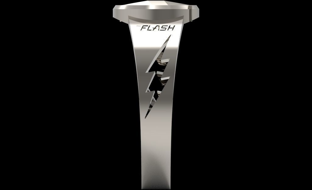 The flash 7 silver ring 3D print model_46