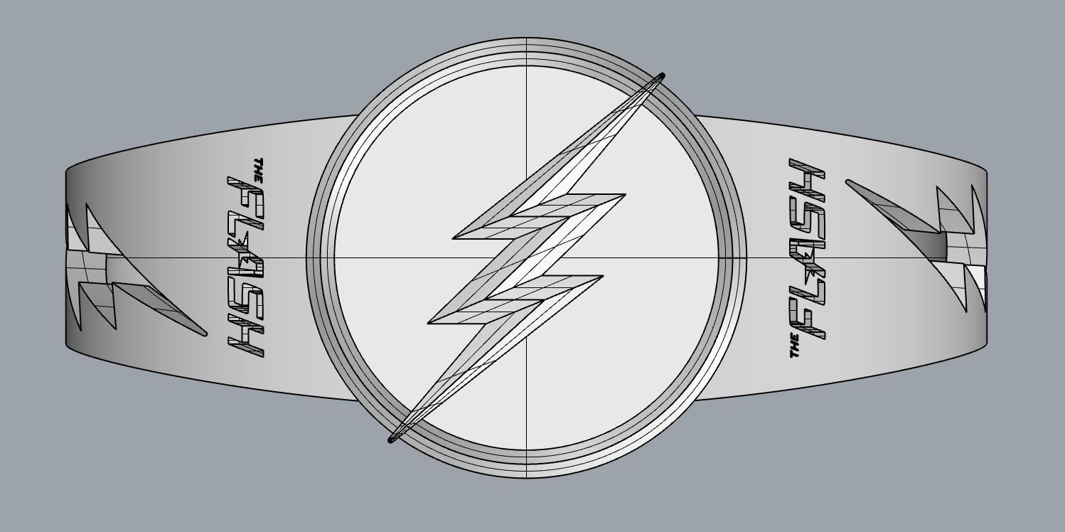 The flash 7 silver ring 3D print model_12