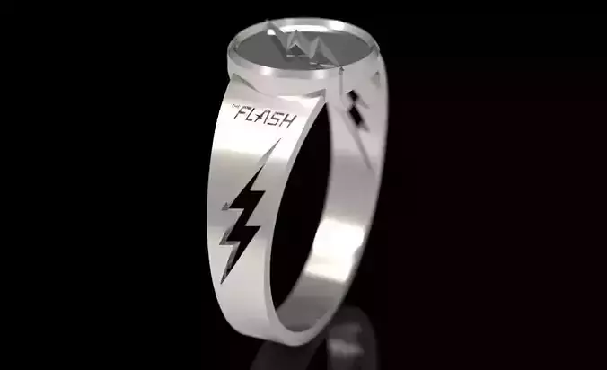 The flash 7 silver ring 3D print model