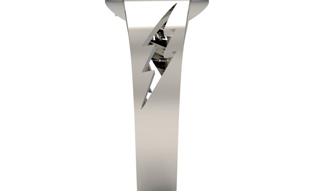 The flash 7 silver ring 3D print model_29