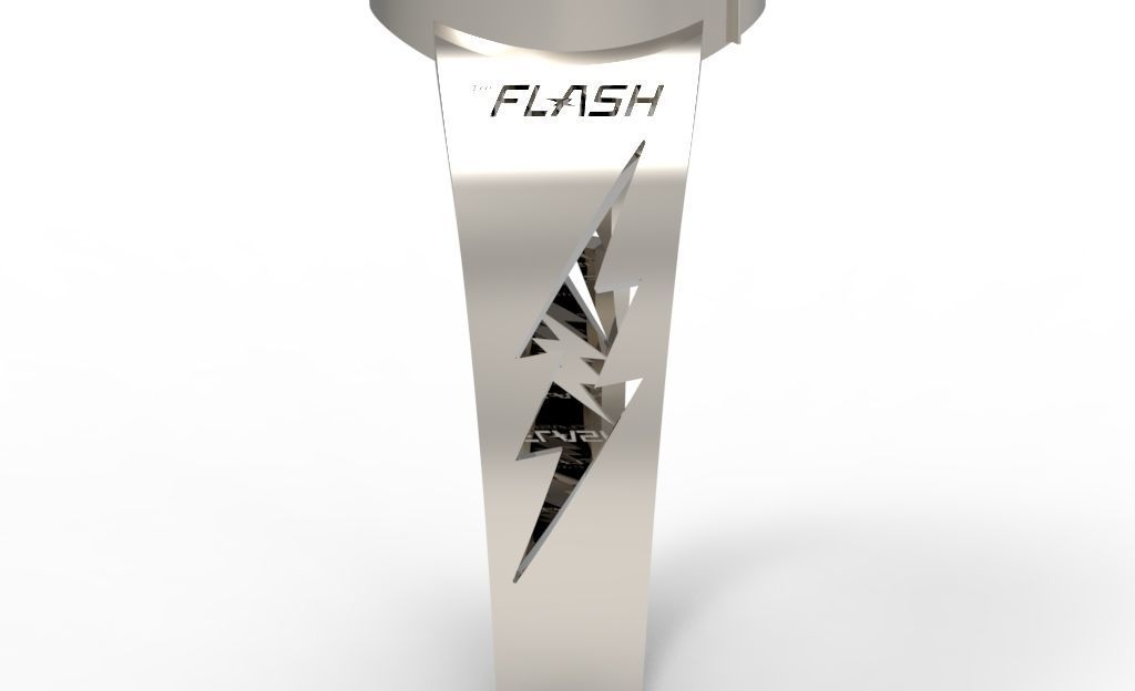 The flash 7 silver ring 3D print model_30
