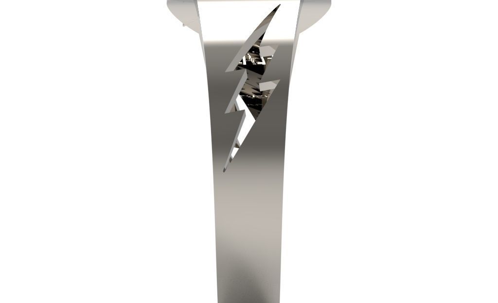 The flash 7 silver ring 3D print model_32