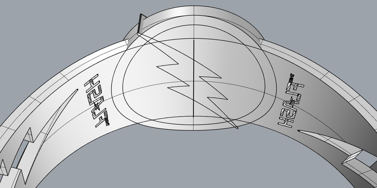 The flash 7 silver ring 3D print model_19