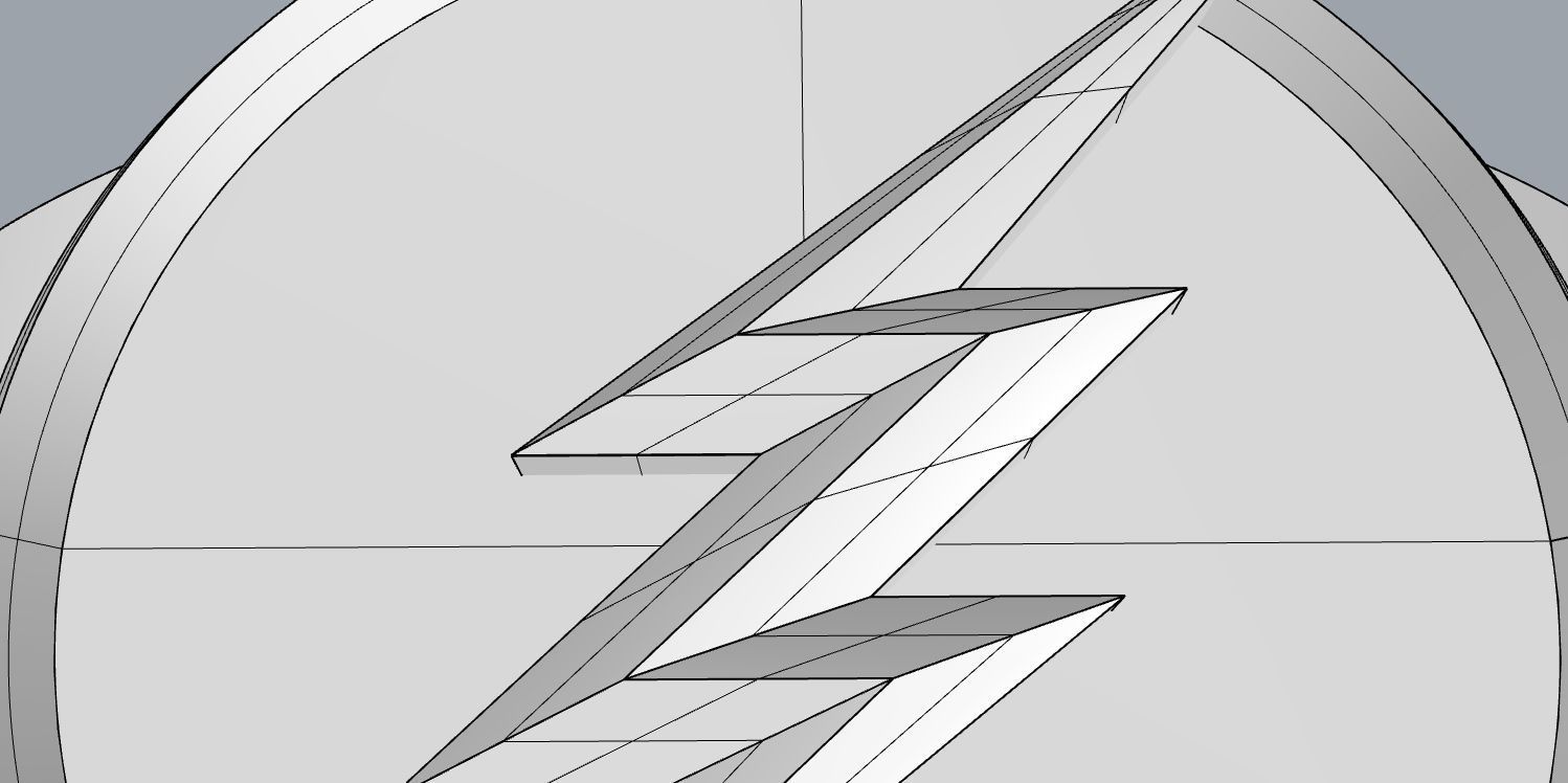 The flash 7 silver ring 3D print model_8