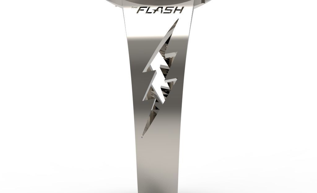 The flash 8 engagement ring 3D print model_34