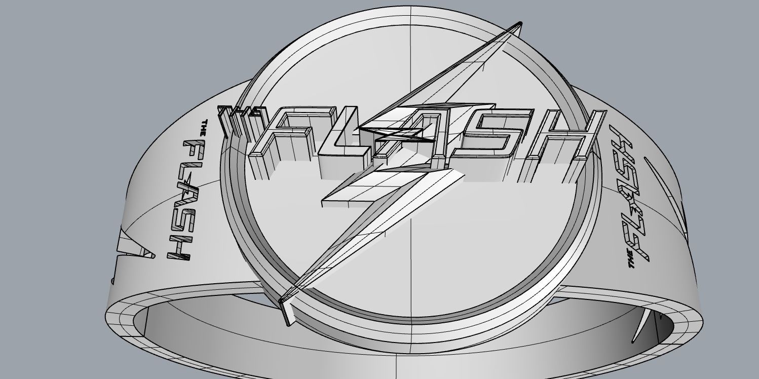 The flash 8 engagement ring 3D print model_19