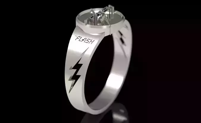 The flash 8 engagement ring 3D print model