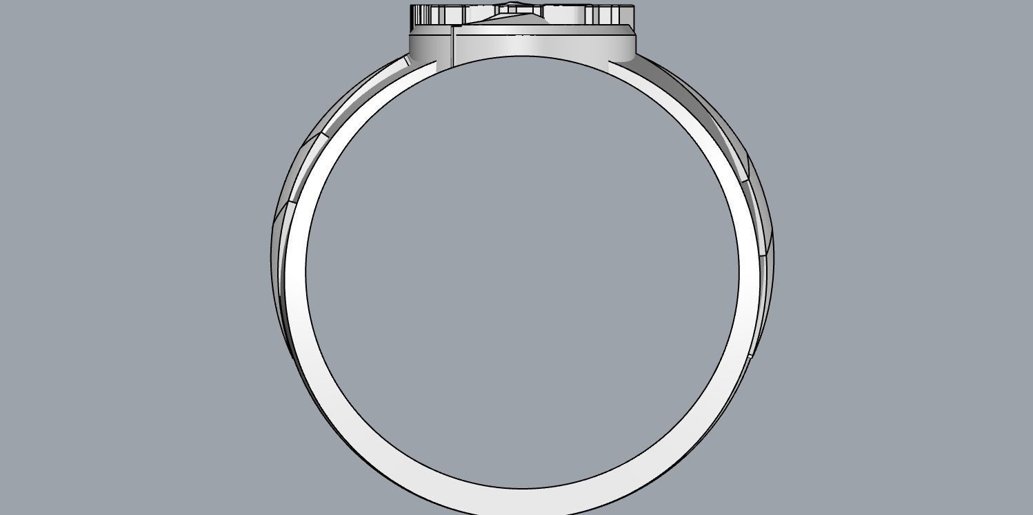 The flash 9 diamond ring 3D print model_9