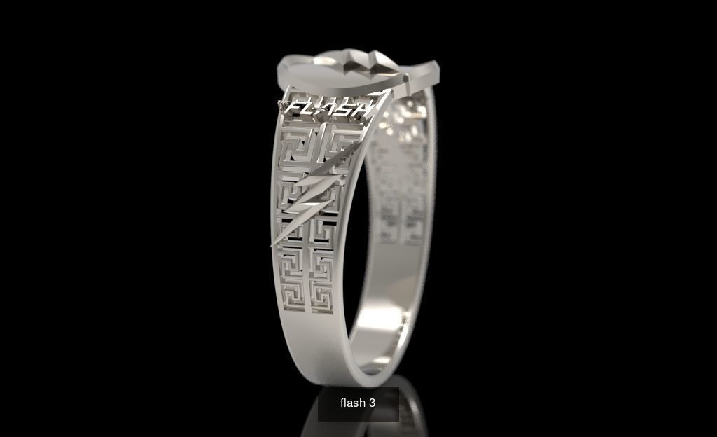 The flash hebrew wedding ring 3D Model Collection_6