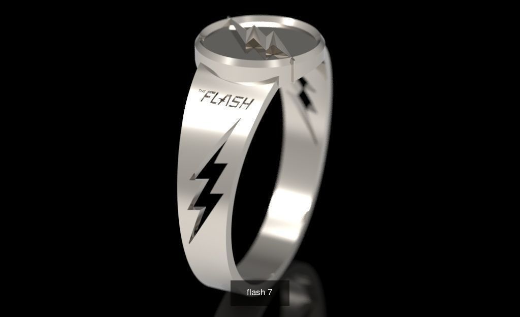 The flash hebrew wedding ring 3D Model Collection_9