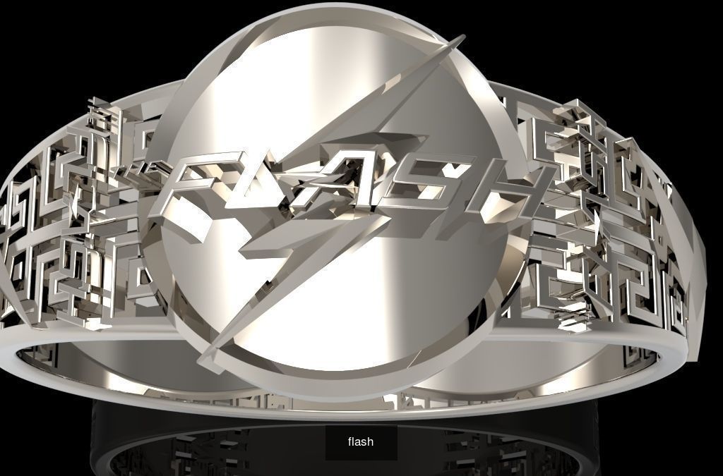 The flash hebrew wedding ring 3D Model Collection_4