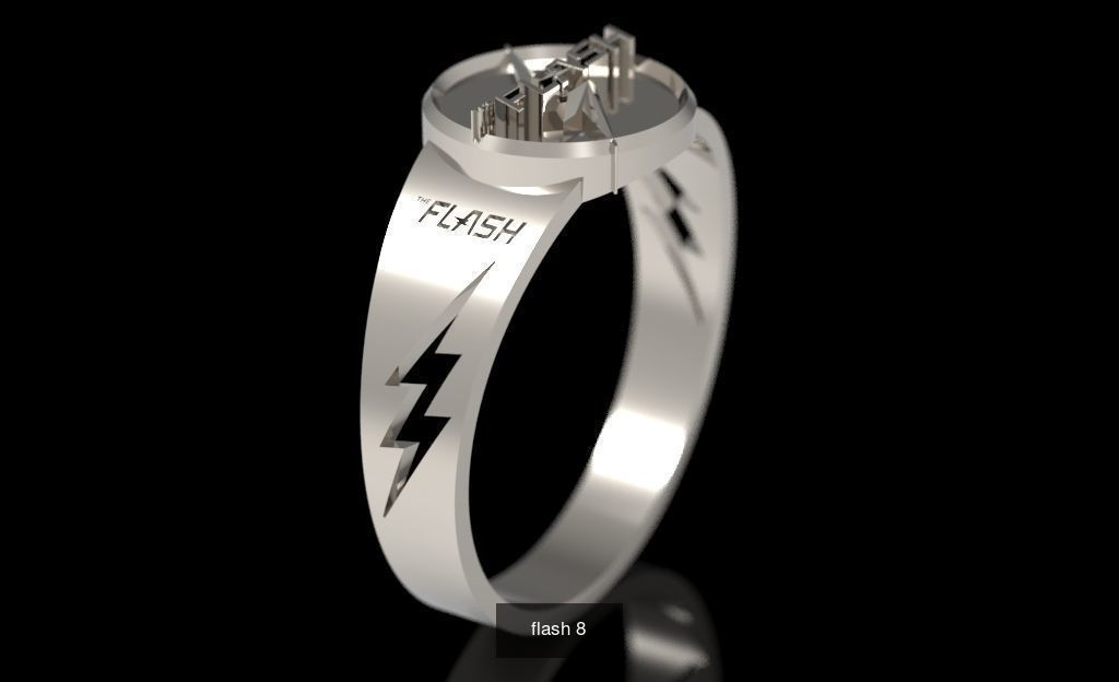 The flash hebrew wedding ring 3D Model Collection_10