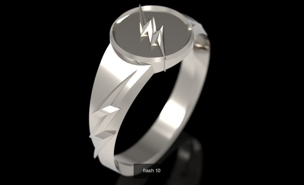 The flash hebrew wedding ring 3D Model Collection_12