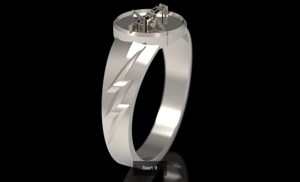 The flash hebrew wedding ring 3D Model Collection_11