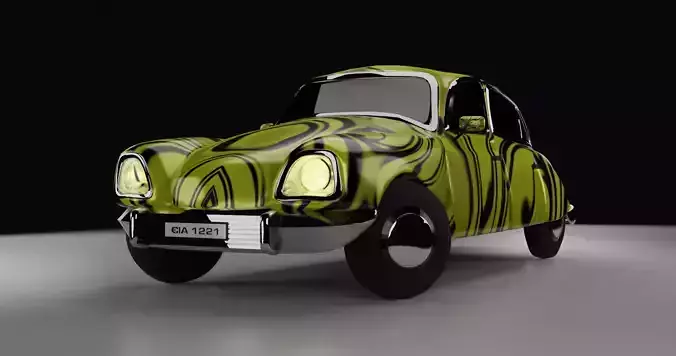 Cartoon Car Low-poly 3D model