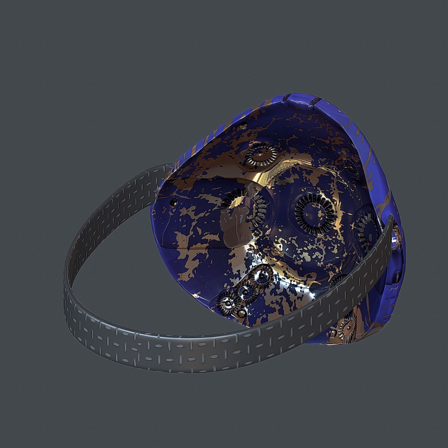 Gas mask helmet 3d model scifi Low-poly Low-poly 3D model_5