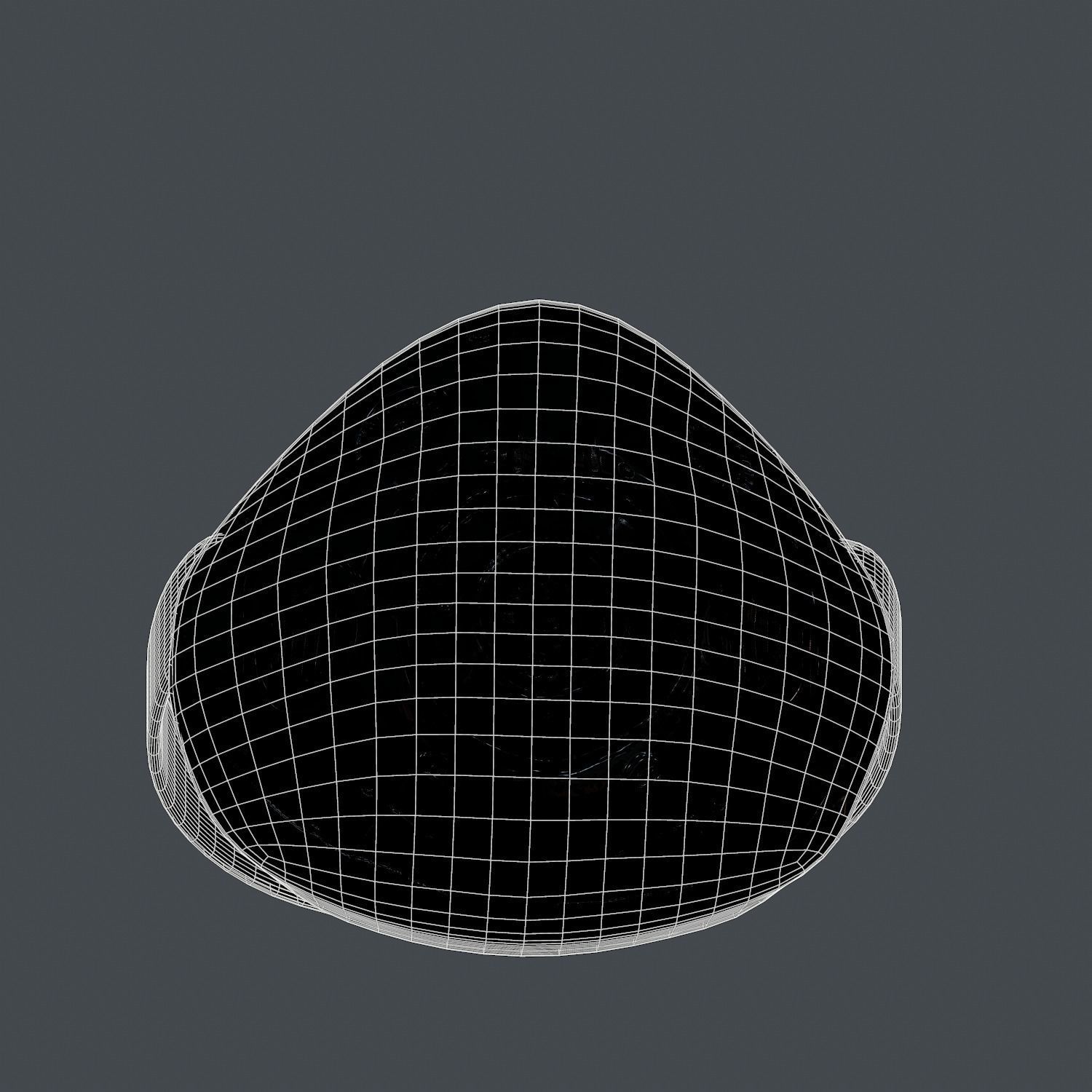 Gas mask helmet 3d model scifi Low-poly Low-poly 3D model_7