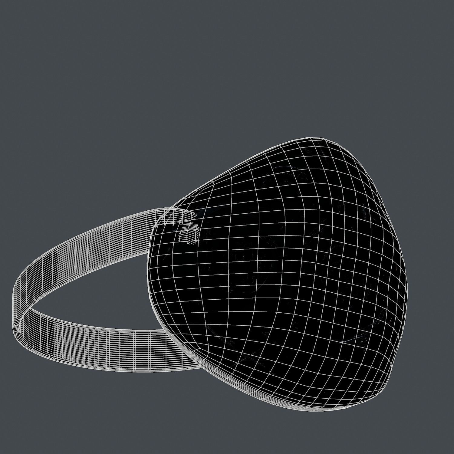 Gas mask helmet 3d model scifi Low-poly Low-poly 3D model_6