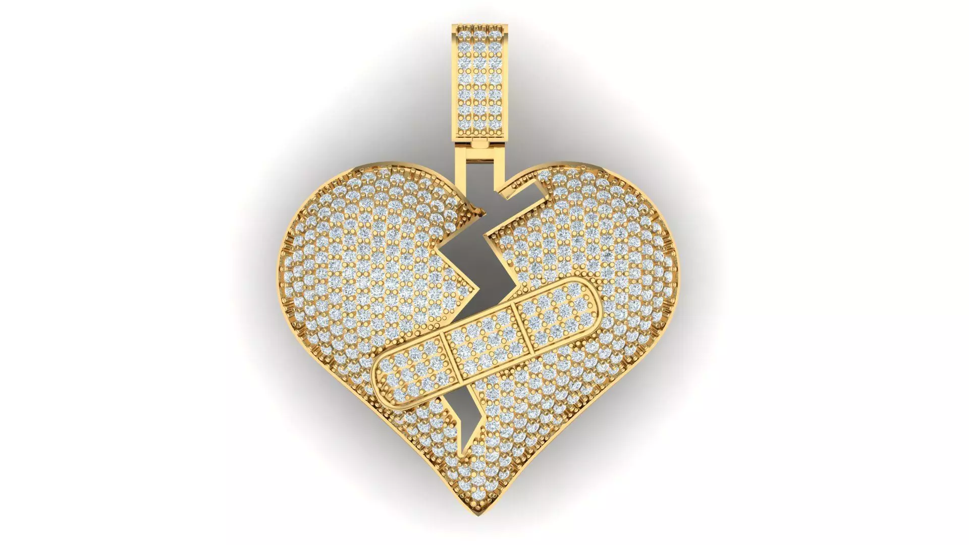 Heart pendant 3D print model free 3D print model