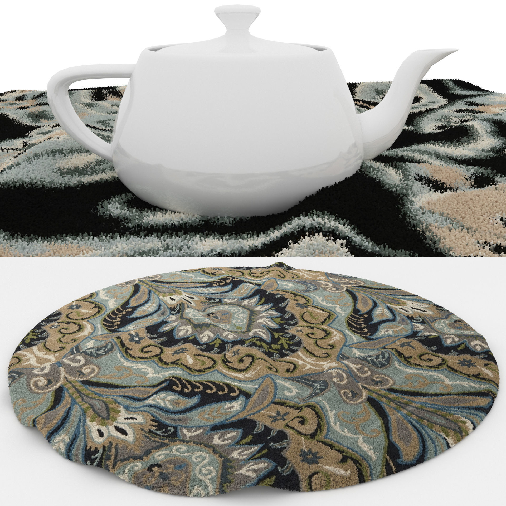 Rugs No 182 Low-poly 3D model_1