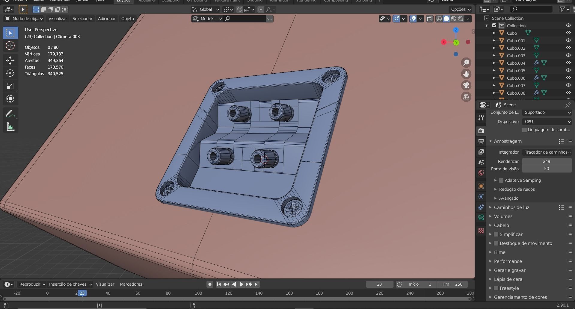 speaker sound 02 - blender 3d 3D model_77