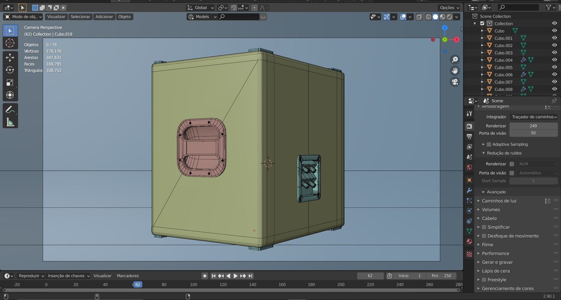 speaker sound 02 - blender 3d 3D model_80