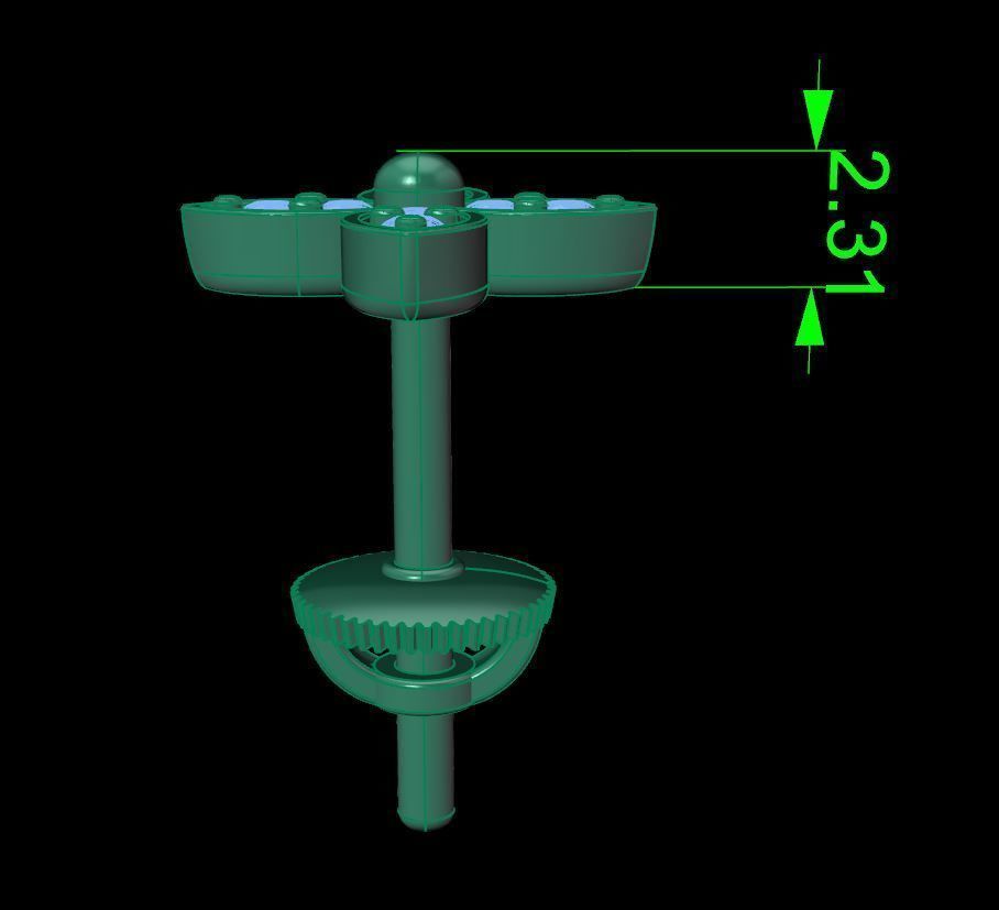 Clover Charm Stud Earring 3D print model_9