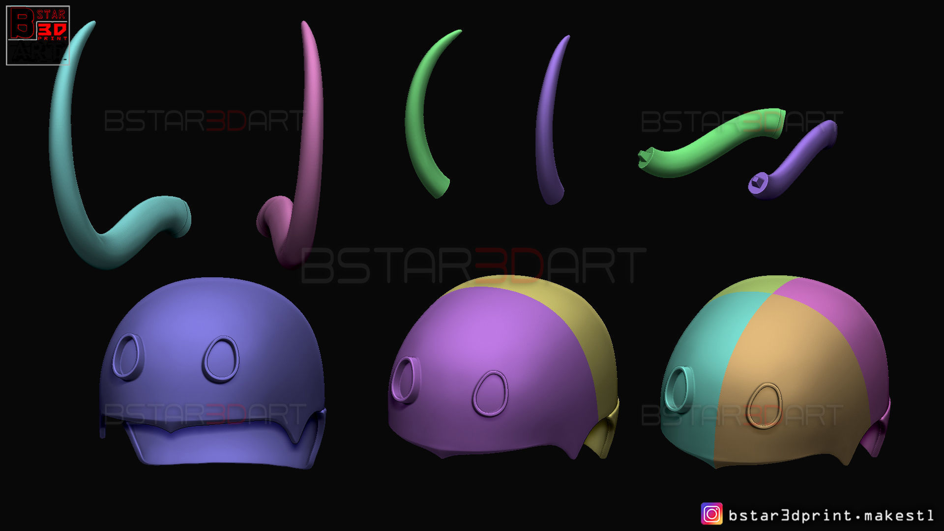 Classic Loki Helmet - Loki TV series - Marvel Comics 3D print model_19