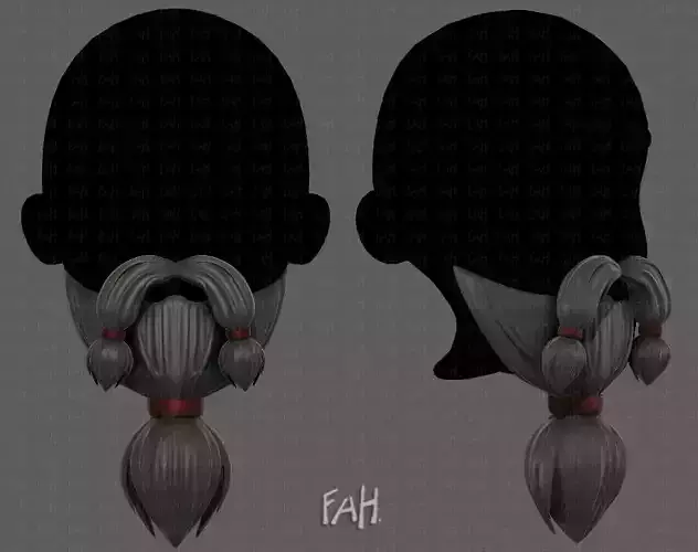 Beard V12 Low-poly 3D model