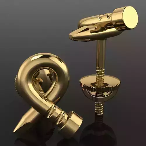 Nail Knot Stud Earring