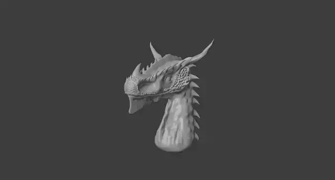 Beautiful dragon head made in Blender 3D