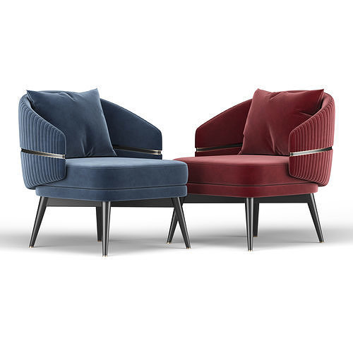 Billy Armchair 3D model 6