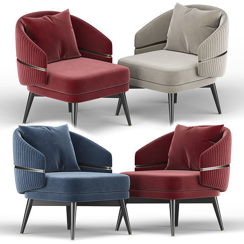 Billy Armchair 3D model 2