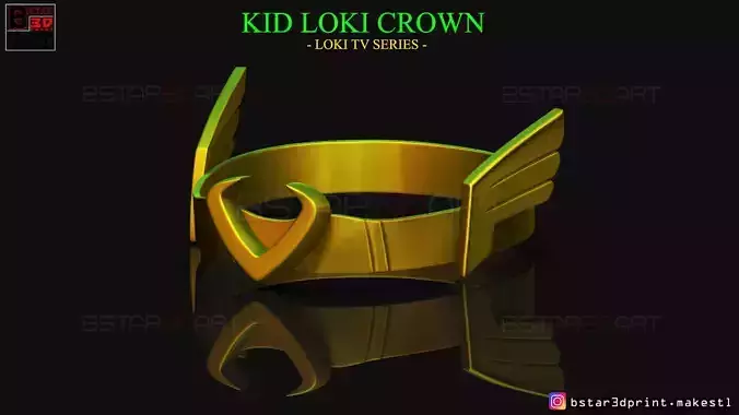 KID Loki Crown - Loki TV series 2021 - Marvel Comics 3D print model