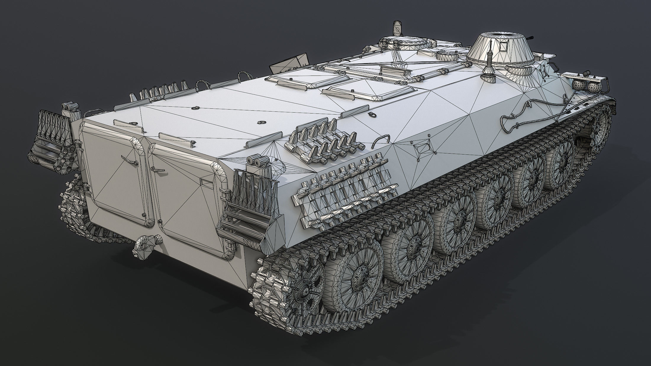 MT-LB Version 2 Low-poly 3D model_12