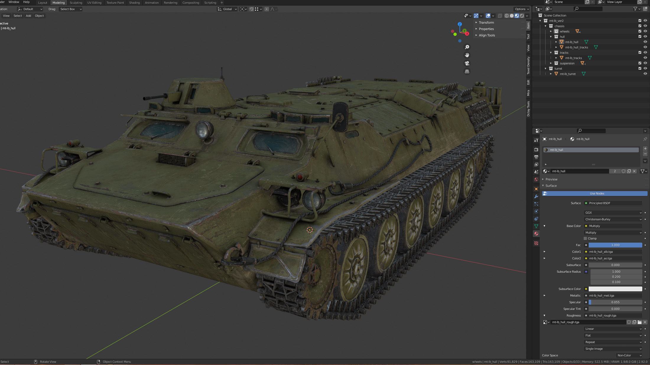 MT-LB Version 2 Low-poly 3D model_19