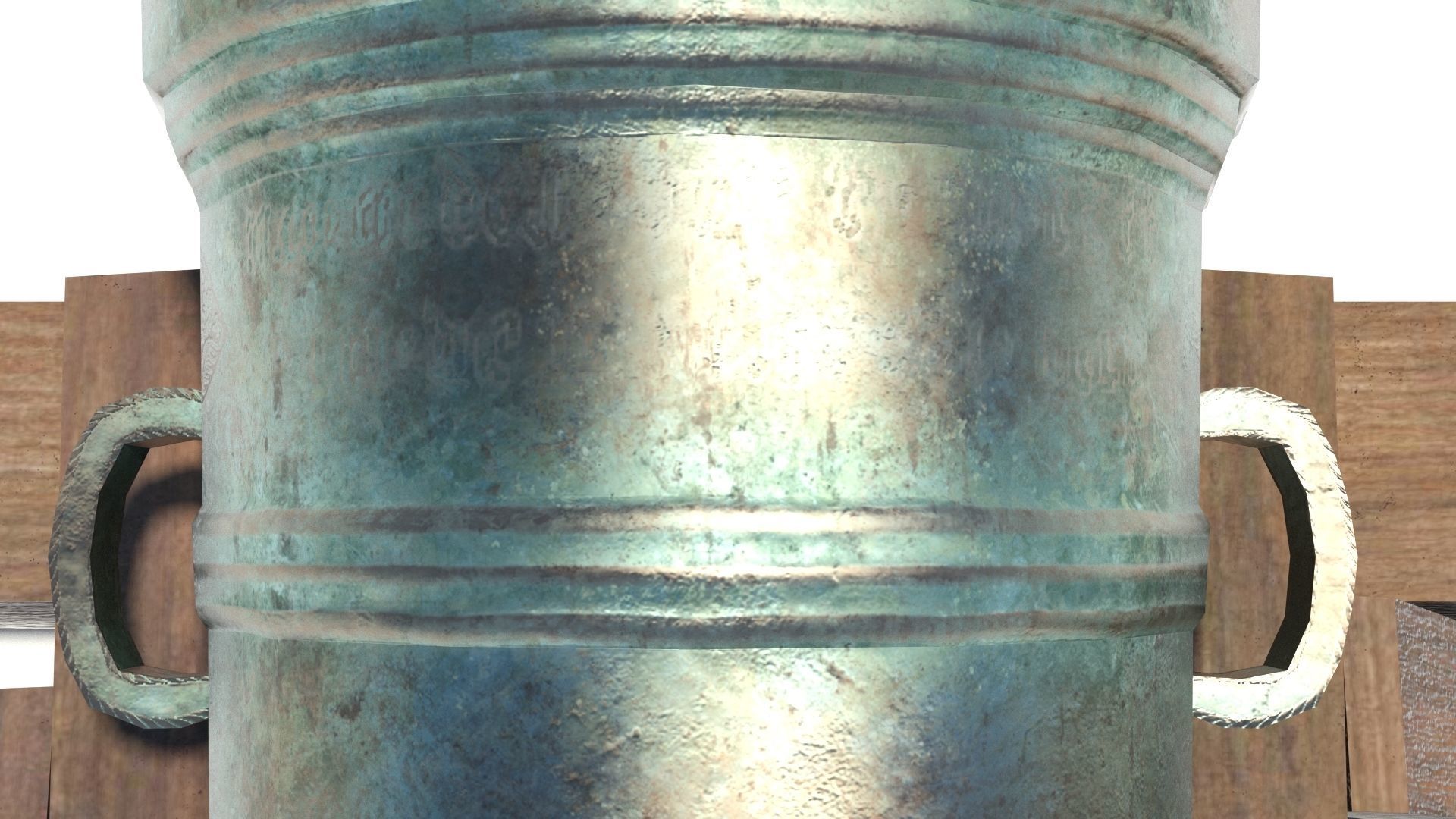 Medieval stone cannon supergun Faule Mette Low-poly 3D model_50