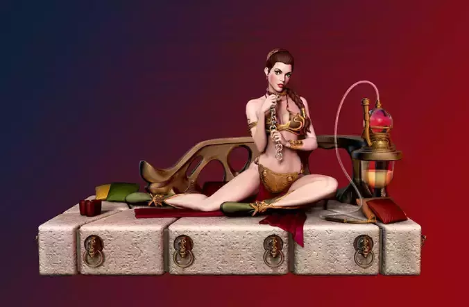 Slave Princess Leia 3D print model