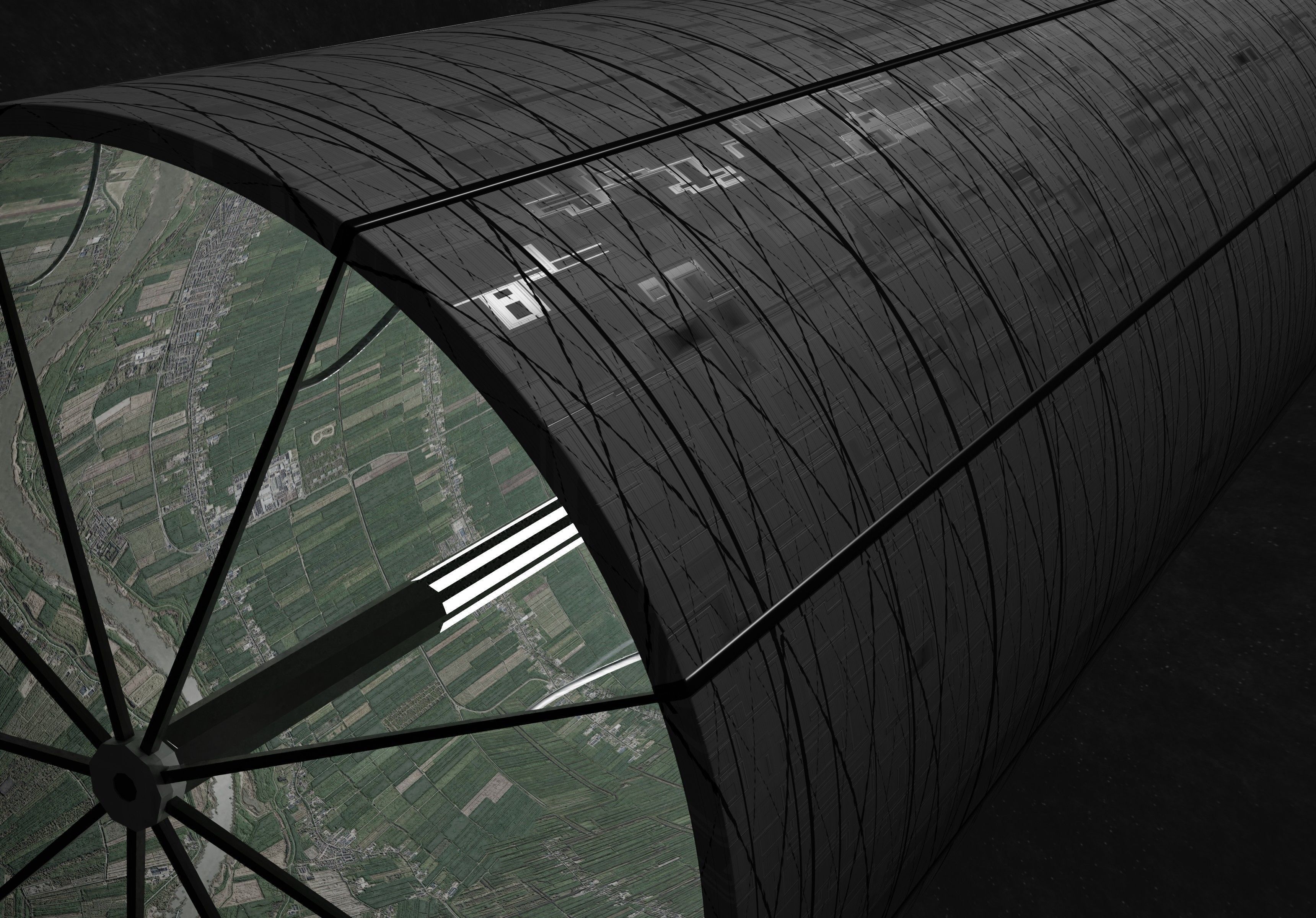 O Neill cylinder 2 Low-poly 3D model_4