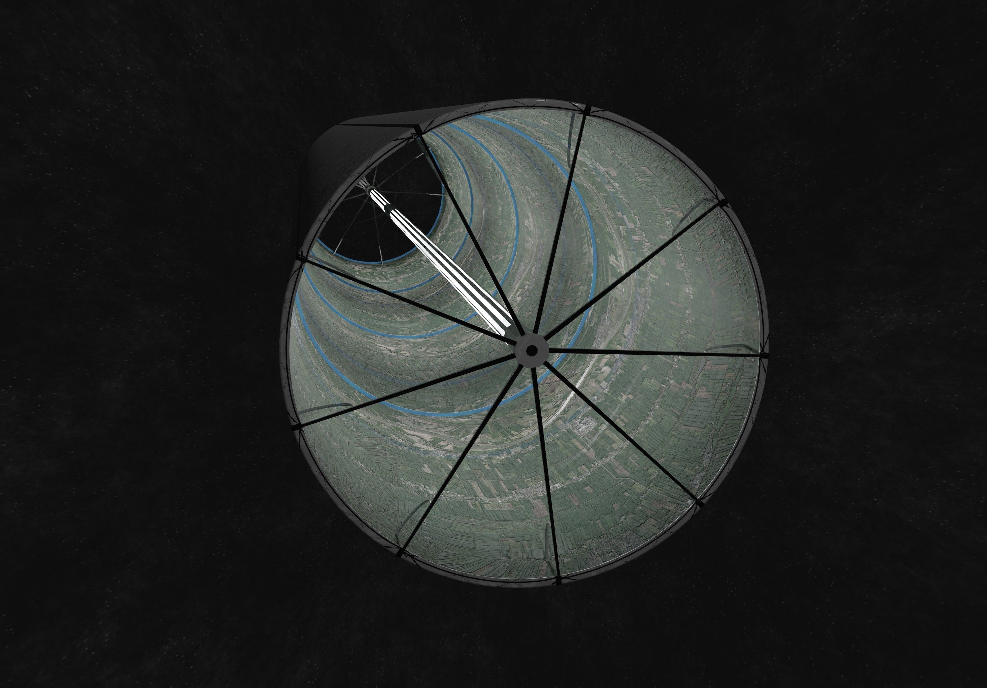 O Neill cylinder 2 Low-poly 3D model_5