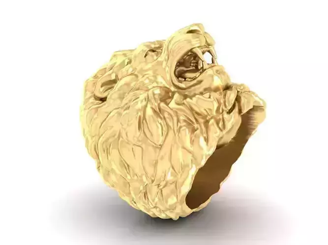 Lion Head Statement Ring Jewelry Model 522 3D print model Lion Head Statement Ring Jewelry Model 522 3D print model