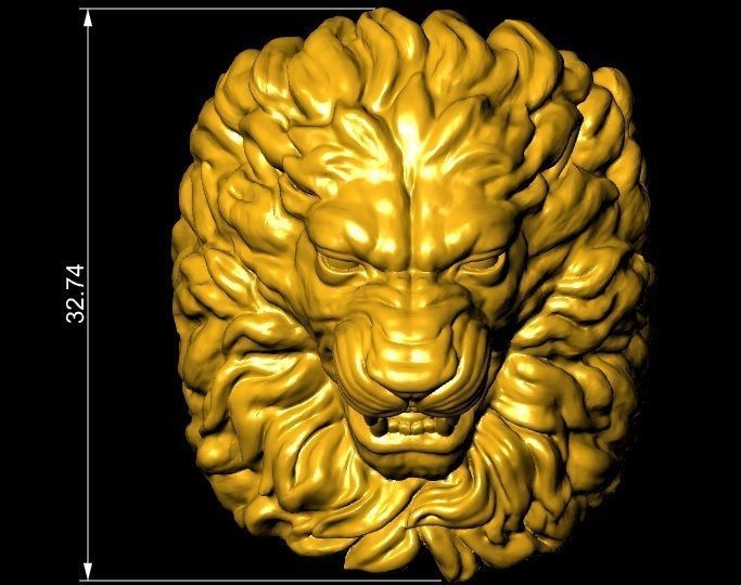 Lion Head Statement Ring Jewelry Model 522 3D print model_6