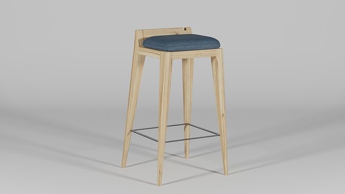 Mjiila Bar Stool 50x50x90 Low-poly 3D model