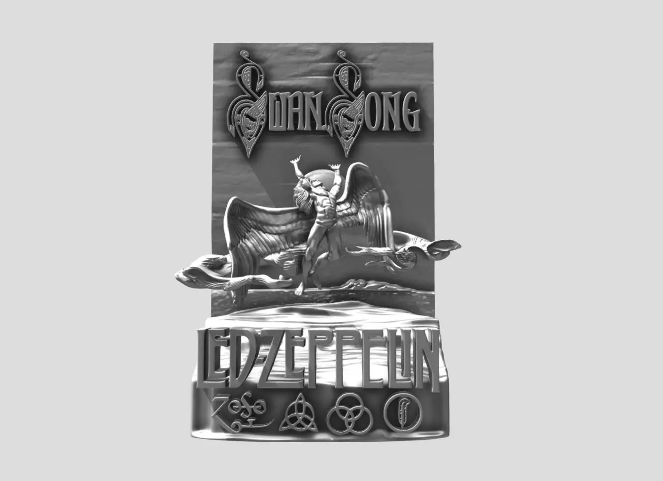 Led Zeppelin - Swan Song 3D Printing 3D print model