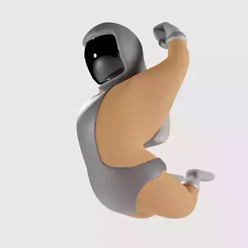 Rigged Cartoon Space Man Character - Toon Astronaut or Cosmonaut