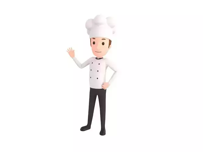 Character120 Rigged Chef 3D model