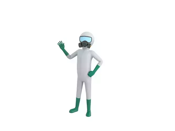 Character121 Rigged Man In Hazmat Suit