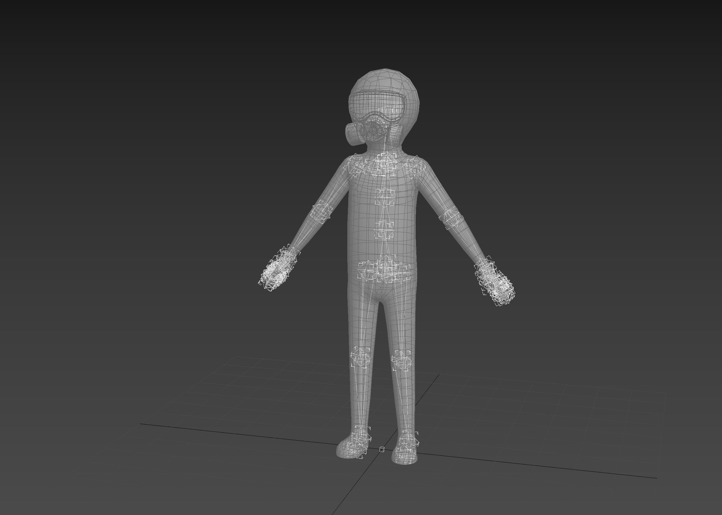 Character121 Rigged Man In Hazmat Suit 3D model_20
