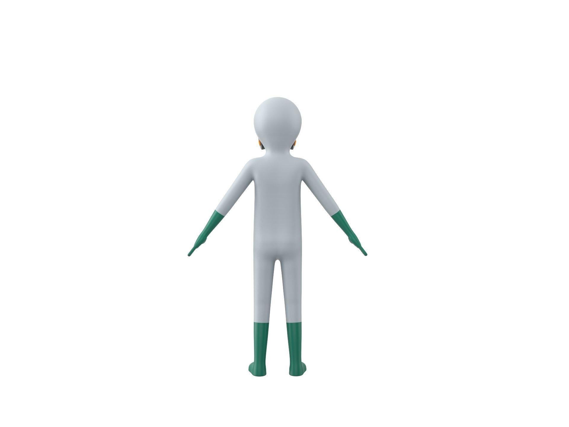 Character121 Rigged Man In Hazmat Suit 3D model_6